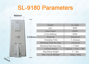 80W All In One Aluminium Led Street Light Body Price List