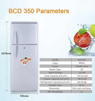 350 l shenzhen 12v 24v dc refrigeration compressor freezer