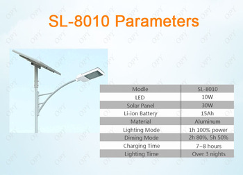 10W solar garden light