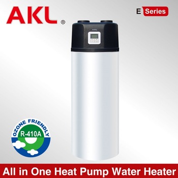 freestanding easy installation monobloc air source heat pump water heater with CE