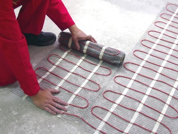 Warmly healthy heated bathroom floor