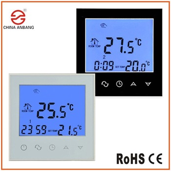 AB03H <font color='red'>Touch</font> <font color='red'>Screen</font> Infrared Thermostat <font color='red'>Weekly</font> <font color='red'>Programmable</font>