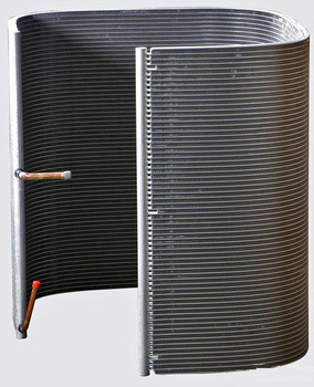 All aluminum microchannel heat exchanger for heat pump heaters