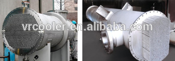 Shell and tube water to resin heat exchanger