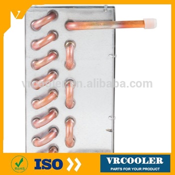 aluminium evaporator for split ac vaccum copper tube hydrophilic fin evaporator