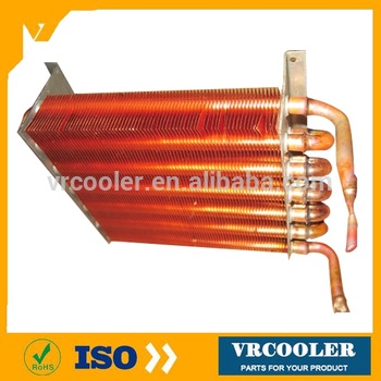 aluminium evaporator for split ac vaccum copper tube hydrophilic fin evaporator
