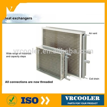 corrugated tube large heat exchanger brazed aluminum copper pipe heat exchanger