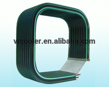 Tube finned g shaped copper tube aluminum fin condenser