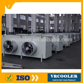 R744 safety and frozen fillet designed air cooler gas defrost