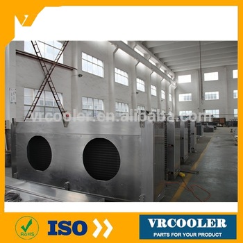 R744 safety and practical air cooler water defrost