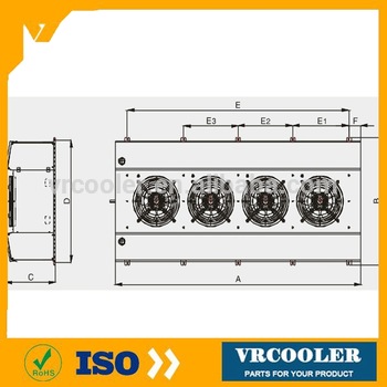R744 frozen duke air cooler water defrost