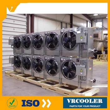ce certified aluminum air cooler evaporator with 500 dia fan motor