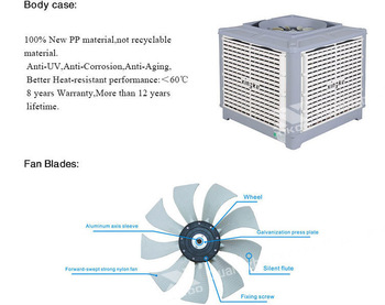 hot sale 100 copper wire iron motor industrial evaporative air cooler