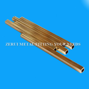 6m Long Cuzn36 Hard Drawn Decorative Square Brass Tube