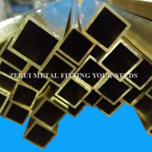 3/4”X3/4”X1mm Decorative Square Brass Pipe