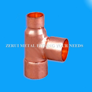 3/4”X1/2”X3/8” Copper Pipe Reducing Tee