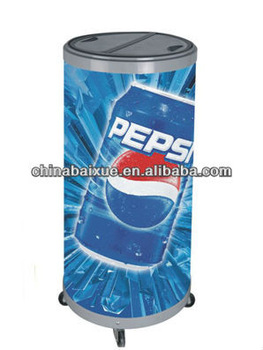 Round <font color='red'>barrel</font> energy <font color='red'>drink</font> display coolers fridge showcase cc61 <font color='red'>barrel</font> <font color='red'>cooler</font>