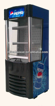 slim commercial open front display cooler