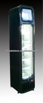 Fancy slim energy drink showcase cooler BR125