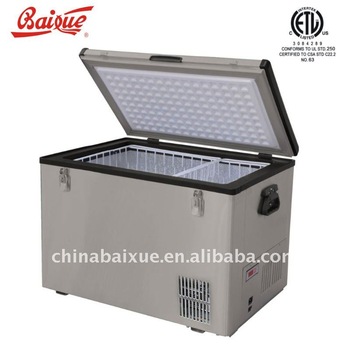 HOT SALE High quality AC DC MOBILE fridge freezer Portable car freezer BD C 80 ACDC CE ETL RoHS