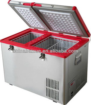 4 4 trailer BD C 60ACDC car Freezer rv freezer dual zone 60L Portable camping deep freezer mobile RV freezer