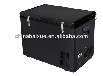 80L battery solar deep car freezer camping solar power portable fresh food caravan car boating deep freezer fridge
