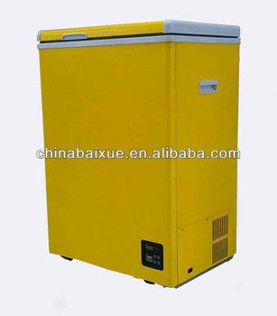12V deep solar fridge solar battery Power Freezer Fridge 90L Free Standing model cooler solar camping fridge battery charge