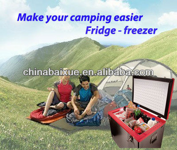 DC12V 24V camping portable mobile car freezer fridge 12V 24V solar camping freezer fridge refrigerator