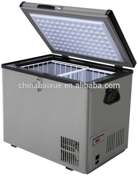 portable camping car fridge deep freezer 12V solar battery freezer wild using beach boating hunting long trip design freezer