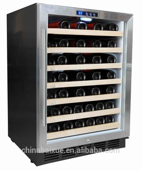 52 Bottle Capacity wine cooler Single Zone Compressor Cooling Built in or Free Standing Wine Cellar