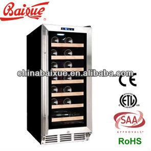 HOT SALE Stainless steel cabinet 26 bottles single zone electric compressor cooling front exhaust