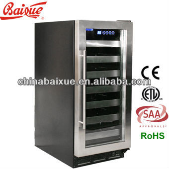 TOUCH SCREEN CONTROL Stainless steel cabinet 26 bottles SINGLE zone electric compressor cooling