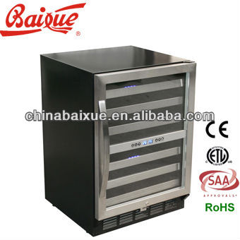 HOT SALE TOUCH SCREEN CONTROL Stainless steel cabinet 45 bottle dual zone electric compressor