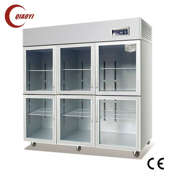 6 door supermarket fan cooling glass door cold drink display refrigerator