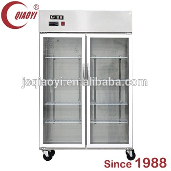 air cooling transparent glass door display refrigerator