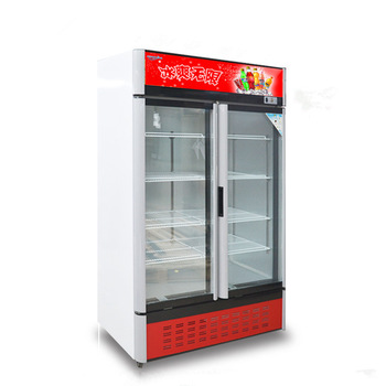C0 3 big glass door display fridge cabinet for beverages 888L