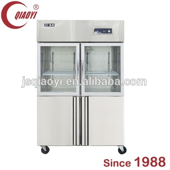 Foor door commercial kitchen electronic refrigerator