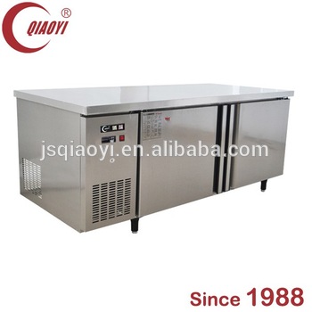 kitchen stainless steel food prep table refrigerator