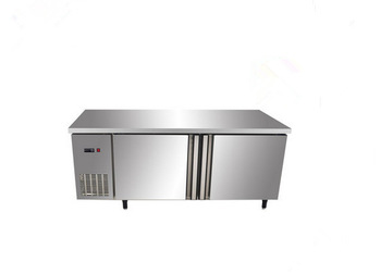 stainless steel Kitchen Tableware 2 Compartment refrigerator undercounter