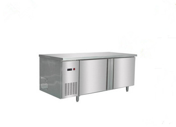 stainless steel Kitchen Tableware 2 Compartment refrigerator undercounter