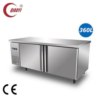 C2 direct cooling horizontal type under counter kitchen refrigerator freezer 360L