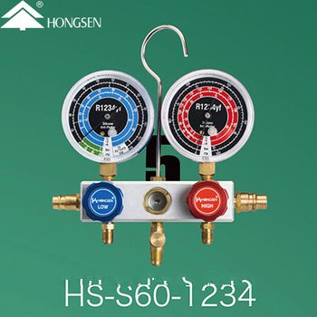 HS S60 1234 2 Valve Piston Valve Manifold Gauge Set