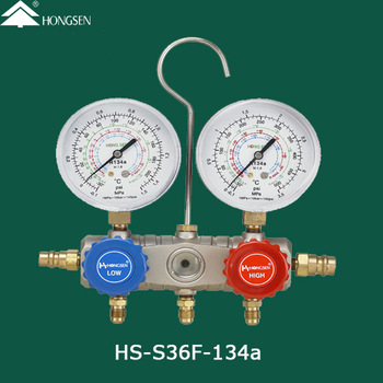 refrigeration Manifolds gauges set HS S36F 134a 2 Valve Aluminum