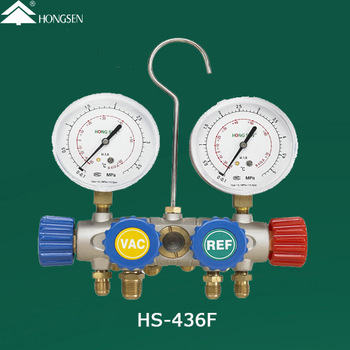 Refrigerant four way Manifold Gauge Set HS 436F R404a