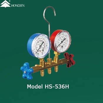 R22 R404A R134a 2 Way HS 536H Manifold Gauge 1 4 SAE Connection