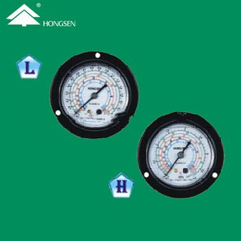 Axial pressure gauge without glycerine for R134a R22 R404A R407C