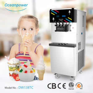 Oceanpower <font color='red'>Soft</font> <font color='red'>Serve</font> <font color='red'>Ice</font> <font color='red'>Cream</font> <font color='red'>Machine</font> Dw138tc with Air Pump and <font color='red'>Pre</font>-<font color='red'>Cooling</font> System