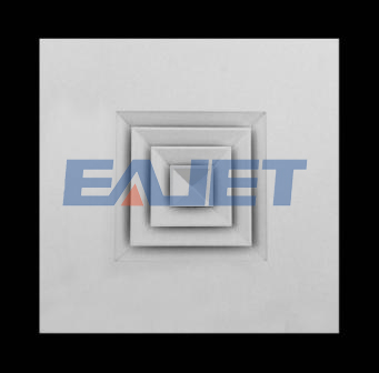 Ceiling tile 4 way supply diffsuer