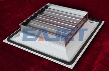 Square air diffuser with damper