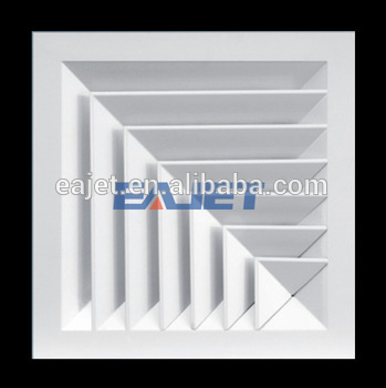 Air Conditioner Aluminum 2 way Corner Ceiling Diffuser for HVAC System